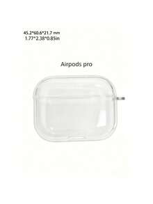 Ốp tai nghe trong suốt, chống sốc, dễ thương và sáng tạo, tương thích với iPhone 1/2/3/4 Pro 3, vỏ mềm tương thích với iPhone 2 Pro, có khóa chống thất lạc. - Nhiều màu - Xem 3