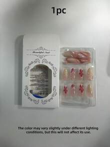 24Pcs Set French Almond Shape Acrylic Elegant Romantic Sweet 3D Pink Polka Dot Ombre Floral Decor Ocean Style Nail Tips With 1pc Jelly Gel And 1pc Nail File For Daily Wear Dates Nail Supplies Nails Nail Art Acrylic Nails French Nails Press On Nails False Nails Glue On Nails Gel Nails Home Salon Manicure Tools Beauty Essentials - one size fits all - View 8