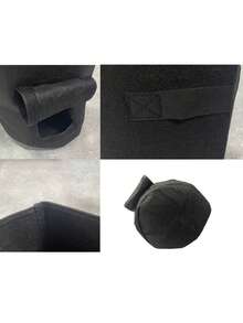 1PC 5/10 Gallon Sweet Potato Planting Bag, Felt Potato Planting Bucket, Circular Nutrient Bowl Planting Bag For Vegetable Potato Seedling Growth, Vegetable Gardening Bag, Fabric Bag - black - View 4