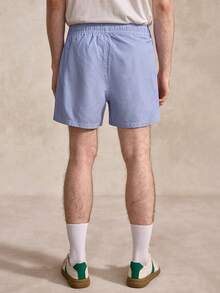 Conjunto casual de hombre de tejido con rayas verticales, cintura media, cordón, corte , para traje de baño, color azul claro, ropa de verano, pambahay, playa, bañador a juego - Multicolor - Ver 3