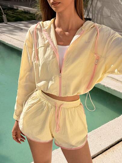 Fluxe Pantalones cortos casuales de mujer con cordón en la cintura para el verano