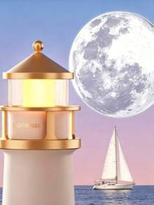 月球投影灯，兼具人眼感知、灯塔投影、月光台灯、USB充电夜灯、USB可充电照明、卧室床头灯、家居装饰、客厅、卧室及天花板墙面装饰等功能。 - 燈塔投影燈 - 查看 10