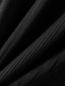 Manfinity CasualCool Men's Solid Color Ribbed Crew Neck Casual Tank Top - Black - View 6
