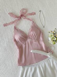 Comfortcana 2026 Nuova Camicetta Elegante da Donna in Pizzo Rosa e Patch, Versatile per Appuntamenti, Feste, Estate, San Valentino, Gite in Spiaggia, Vacanze Eleganti, Casual, Stile Y2K, Stile Anni 2000, Adatta per Vacanze di Primavera, Cerimonia di Laurea, Feste, Spiaggia, San Valentino, Carnevale, Tempo Libero, Strada, Università e Altre Occasioni. - Rosa - Visualizzare 7