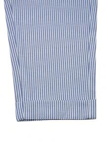 Manfinity Mode Men's Mature Modern Blue Striped Casual Suit Pants, Spring/Summer, Ceremony, Formal - Blue and White - View 3