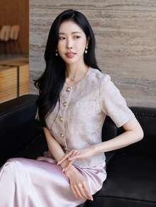 DAZY Women's Casual Elegant Short Jacket Outerwear, Suitable For Spring And Summer - Pink - View 4