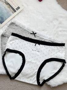 DAZY Set de 2 bragas cortas con estampado de lunares para mujer - Multicolor - Ver 10