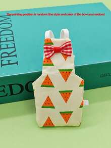 1 pieza Traje lindo de loro, bolsa para pañales, pañal para loro apto para loros, cacatúas, palomas - Ropa protectora lavable y reutilizable para pájaros pequeños (La posición de la impresión es aleatoria) - Multicolor - Ver 24