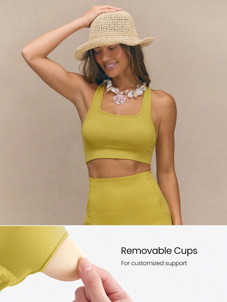 Seamless Wild Racerback Sports Bra Gym  Spring Summer