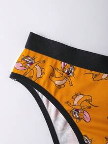 TOM & JERRY X SHEIN Ensemble de soutien-gorge et camisole imprimé de dessin animé pour femmes - Blanc - Voir 4