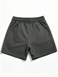 ROMWE MEN Street Life 2026 Spring, Summer, Autumn Casual Fashion Unisex Sports Printed Shorts - Grey - View 2