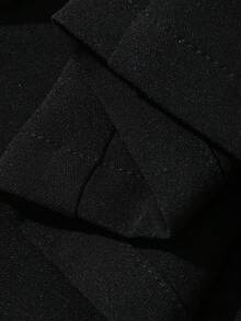 Dazy Plus 优雅百搭后系蝴蝶结小码直筒加大码黑色短裤，适合春夏穿着 - 黑色 - 查看 3