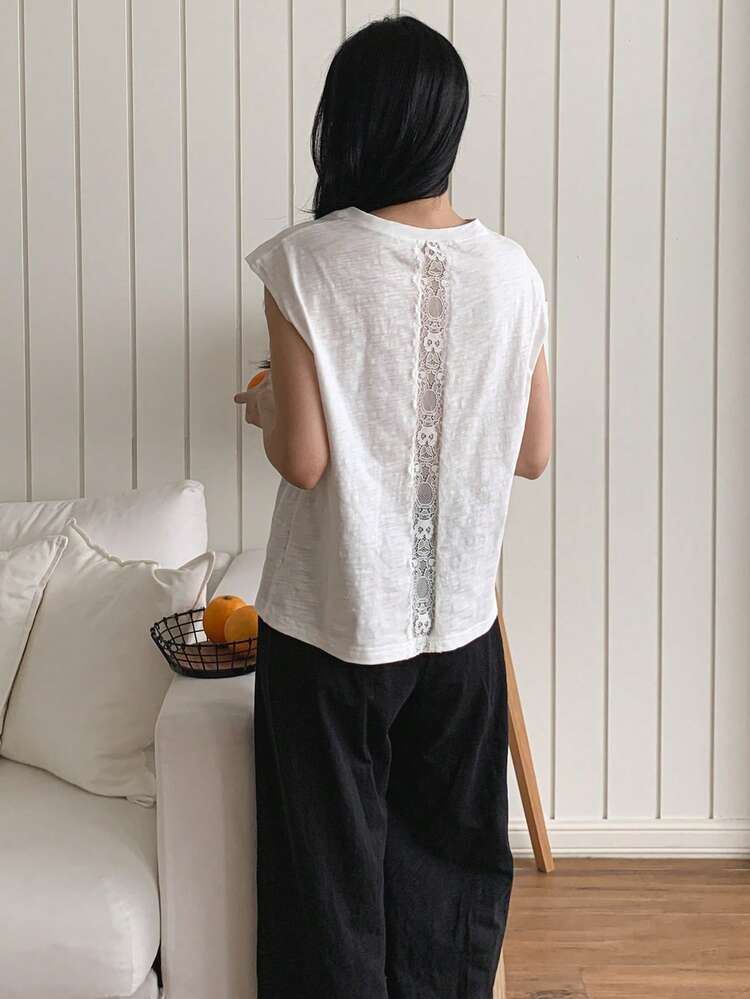 Women's Solid Color V-Neck Top And Pants Pajama Set