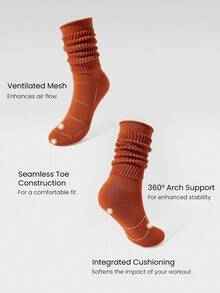 GLOWMODE Cozy Cotton-Blend Slouch Daily Support Socks. - 橘色 - 查看 5