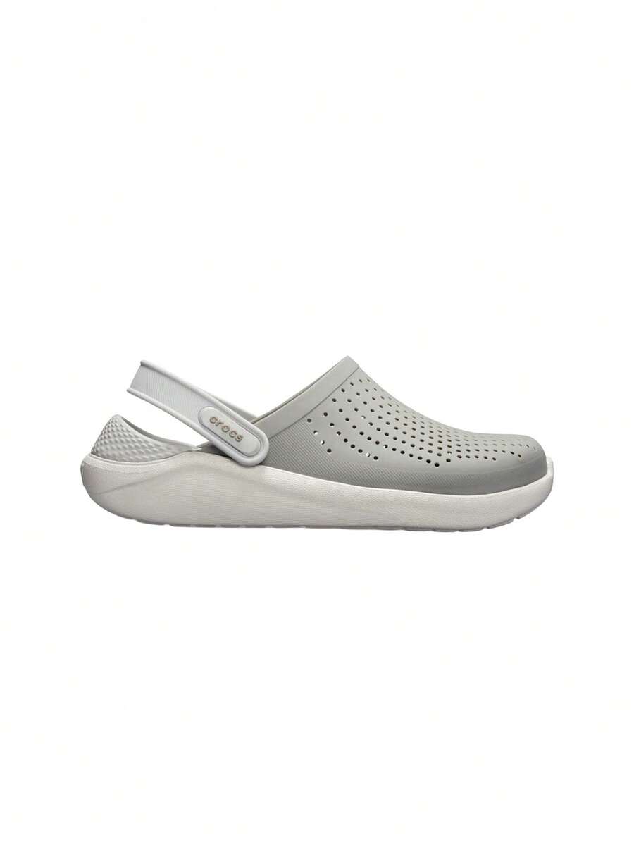 Crocs LiteRide Women's Clogs Smoky/Pearl White 204592 - Grey and White - View 1