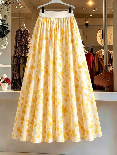 GlowEve CURVE Chân váy chiffon hoa lãng mạn thanh lịch dành cho nữ