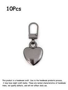 10pcs Heart-Shaped Zipper Pulls, Universal Zipper Replacement Sliders Suitable For Jackets, Backpacks, Handbags, (Multi-Color Options) - Heart zipper head - View 15