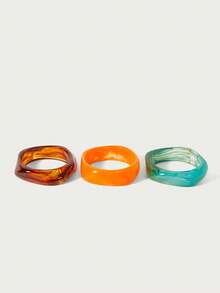 Glisma 3pcs/1pc Exaggerated Geometric Bracelet Set, Versatile Jewelry Accessory For Daily Wear, Party, Vacation, Boho Style - Geometric Bracelet - View 3