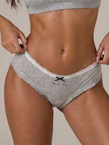 DAZY Set de 2 bragas cortas con estampado de lunares para mujer - Multicolor - Ver 5