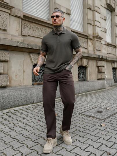 Artur Kramer ALTZTAR 男士纯色休闲通勤 Polo 衫