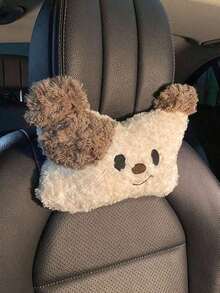 1 pieza Almohada de reposacabezas para coche - Un par de adorables almohadas con forma de perro para asientos de coche, que proporcionan soporte para el cuello y la espalda lumbar, perfectas para mejorar la comodidad durante los viajes en coche, Almohada para coche - Multicolor - Ver 9