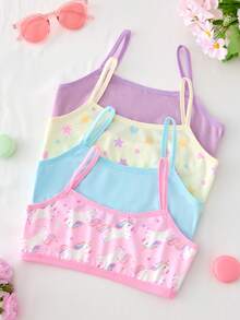 Random 4-Piece , A Combination Of Colorful Unicorns And Fruits For Girls And Children - Multicolor - View 7