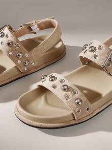 Solecia Ladies Commuter Fashion Versatile Daily Travel Casual Sandals Summer - Apricot - View 5