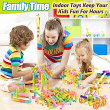 MINKOJA 30/50/72/100/150pcs Water Pipe Creative Learning Building Blocks, Educational Toy,Architecture Educational Toy For Kids Designer, Toy Gift, Kids Toys - Multicolor - View 4