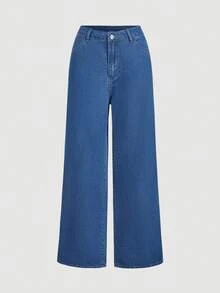 Sweetra Bộ đồ denim nữ thanh lịch, tôn dáng, kiểu dáng châu Âu và Mỹ, áo vest không tay và quần dài, mẫu mới mùa hè, dành cho nữ. - Rửa tối - Xem 3