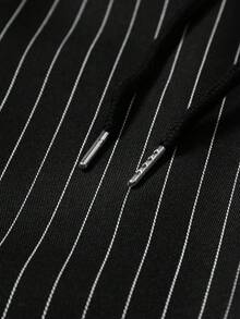 STYNVO Bộ áo sơ mi và quần short nam thêu chữ 3D - màu đen - Xem 5