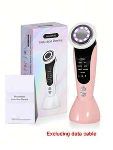 JMMO 7-Color LED Handheld Beauty Device, 400 MAh Facial And Neck Massager, Constant Temperature Vibration, Three Level Adjustment, Ergonomic Design, Preferred For Home Beauty, Ideal Gift For Family And Friends(Data Cable Not Included). - Multicolor - View 8