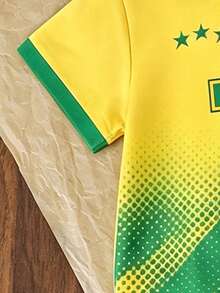 Bộ 2 món đồ thể thao thoải mái, đa năng dành cho bé trai, thiết kế logo số 10 bóng đá, phối màu tương phản, phù hợp mặc mùa xuân/hè, chơi thể thao ngoài trời, dự tiệc, dã ngoại, chụp ảnh đường phố, đi học, lễ hội, làm quà tặng. - Nhiều màu - Xem 3