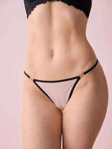 Bonmuse 5pcs/Pack Sexy Lace Women's Thong Panties, Ultra-Thin, Comfortable, Mid-Waist Semi-Sheer Thong, Suitable For Daily Wear [XS-L] - Multicolor - View 8