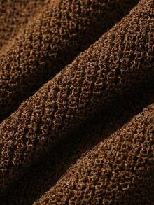 Dazy Kids Tween Boy Solid Color Single-Breasted Casual Versatile Everyday Knit Top Summer - Brown - View 8
