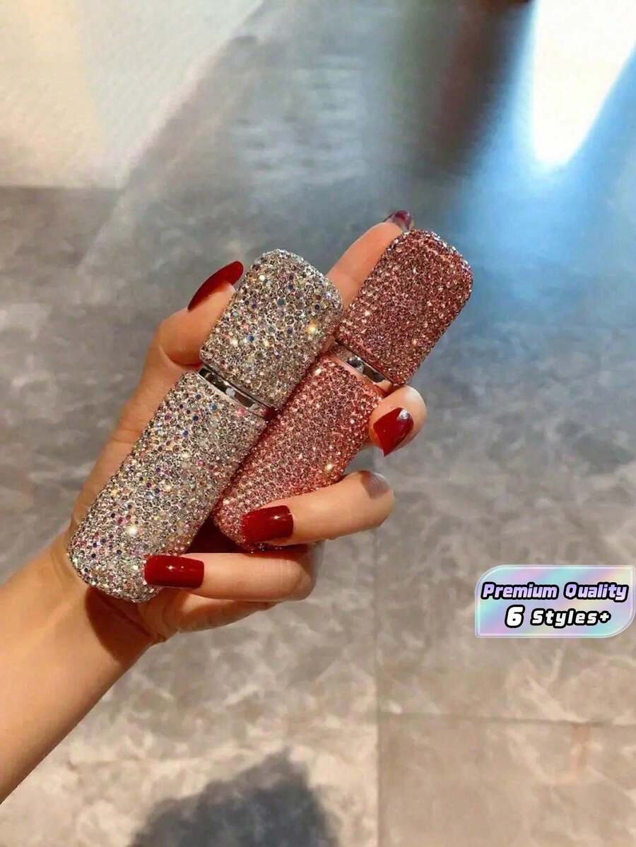 Diamond-Set Perfume Dispenser - Vacuum Pressed Sample Bottle -10ml Makeup Travel Mini Spray Bottle,Room Decor , Ramadan Decor, Home Decor, Bathroom Decor - Multicolor - View 1