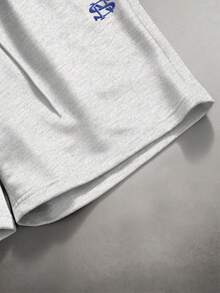 STYNVO Men's Drawstring Waist Color Block Casual Versatile Daily Wear Shorts - Light Grey - View 5