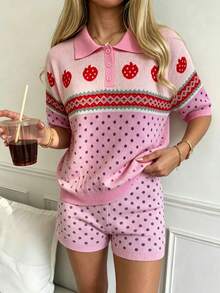 CovetEZ Áo thun nữ tay ngắn cổ polo chấm bi và kẻ sọc, kiểu dáng thường ngày, thích hợp cho kỳ nghỉ xuân, đi chơi, phong cách sinh viên dễ thương, áo tay ngắn chấm bi, áo kẻ sọc, áo mùa hè, thích hợp cho đi làm hàng ngày, hẹn hò, tụ họp, mùa thu/đông/hè, Giáng sinh, Năm mới, Lễ Tạ ơn, tiệc tùng, đám cưới, bãi biển, lễ tốt nghiệp, thời trang, thanh lịch, thường ngày, đi chơi, hẹn hò, cuộc hẹn, đi làm, sáng bóng, Ngày lễ tình nhân, sang trọng, kỳ nghỉ, thường ngày, Y2K, đi chơi, lễ tốt nghiệp, v.v. - Nhiều màu - Xem 4