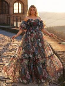 Glamrae Plus Size Elegant Formal Dark Green Keyhole Neck Heavily Embellished Chain Pleated A-Line Dress Luxurious Spring Prom Evening Party Wedding Guest - Green - View 9