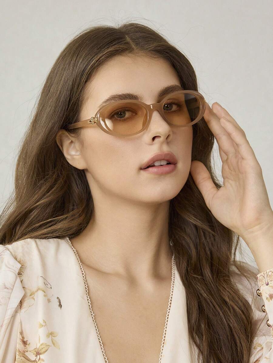 MOTF PREMIUM BLACK CAT EYE GLASSES - Light brown - View 2