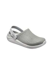 Crocs LiteRide Women's Clogs Smoky/Pearl White 204592 - Grey and White - View 2