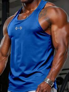 Gym Rark Áo tank top thể thao nam tối giản, đa năng, in hình tạ, thích hợp cho chạy bộ và tập thể dục. - Đỏ - Xem 8