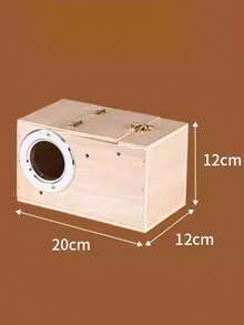 1 Piece Warm Breeding Box For Budgerigars, Wooden Bird Nest Box, Bird Cage Accessories And Supplies, Hanging Bird Nest, Incubation Box - brown - View 5