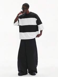 STYNVO Men's Casual Colorblock Striped T-Shirt, Summer - Multicolor - View 3