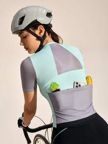 Exploreva Mint Green Women's Short Sleeve Cycling Jersey - Mint Green - View 7