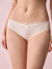 Bonmuse 7pcs/Pack Women's Floral Contrast Color Lace Trim 100% Cotton Panties - Multicolor - View 10