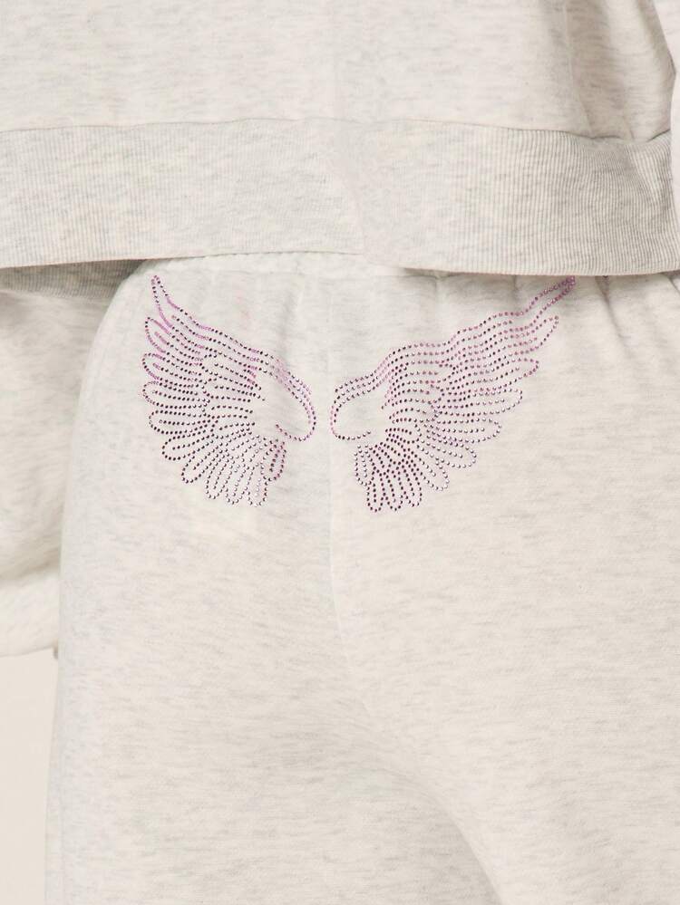 Missguided x Playboy Diamante Wing Wide Leg Joggers