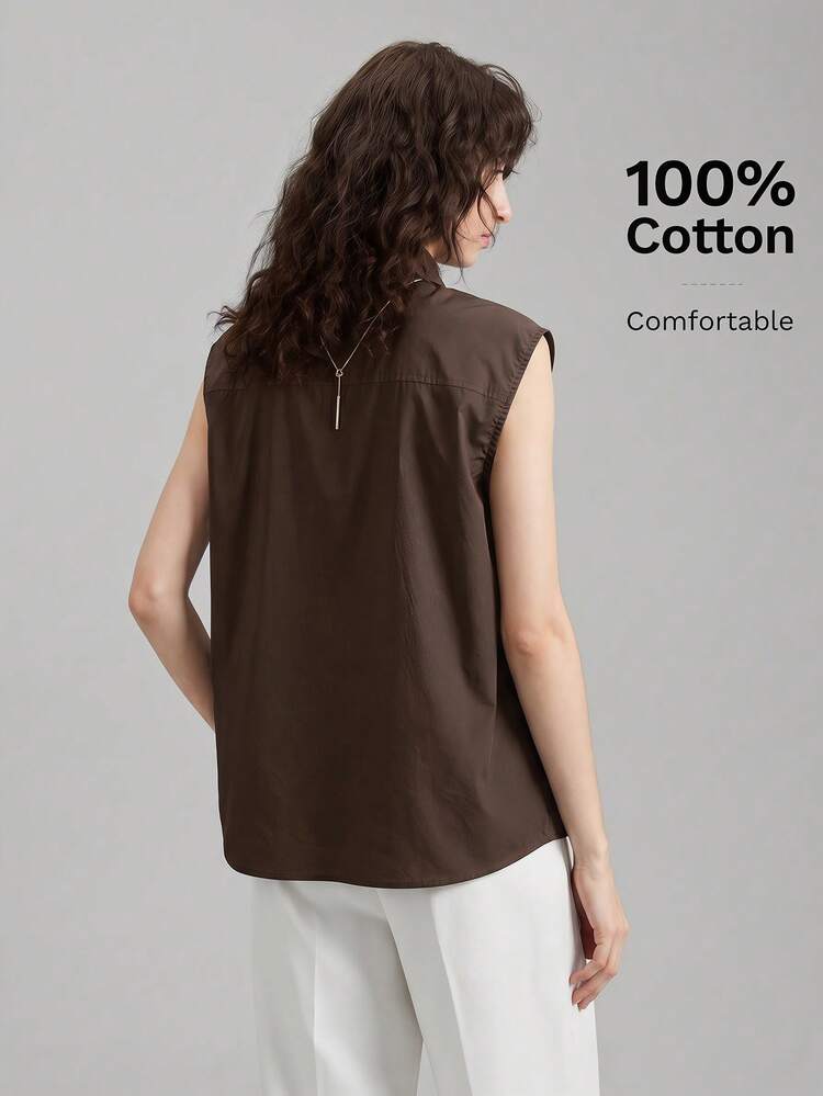 2026 New Stockholm Style Women's Blue Round Neck Puff Sleeve Casual Loose Dress, Suitable For Vacation, Office, Music Festival, Business Casual Outfit For Women All-Season Versatile Modern Urban Fashion Business Casual Women's Wear Office Attire Understated Old-Money Style, Elegant And Sophisticated, High-Quality Commuter And Airport Clothes,Summer Top