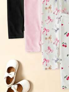 [Random 4pcs Sent]Spring/Summer Series, Dopamine Cream Spring/Summer Color Palette, Bohemian Style Floral, Daisy, Plant, Bow Pattern, - Multicolor - View 6