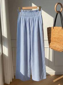 Sparklyn 2 piezas Pantalones holgados con pierna acampanada para niñas, casuales, para vacaciones, playa, campo y uso diario - Multicolor - Ver 9
