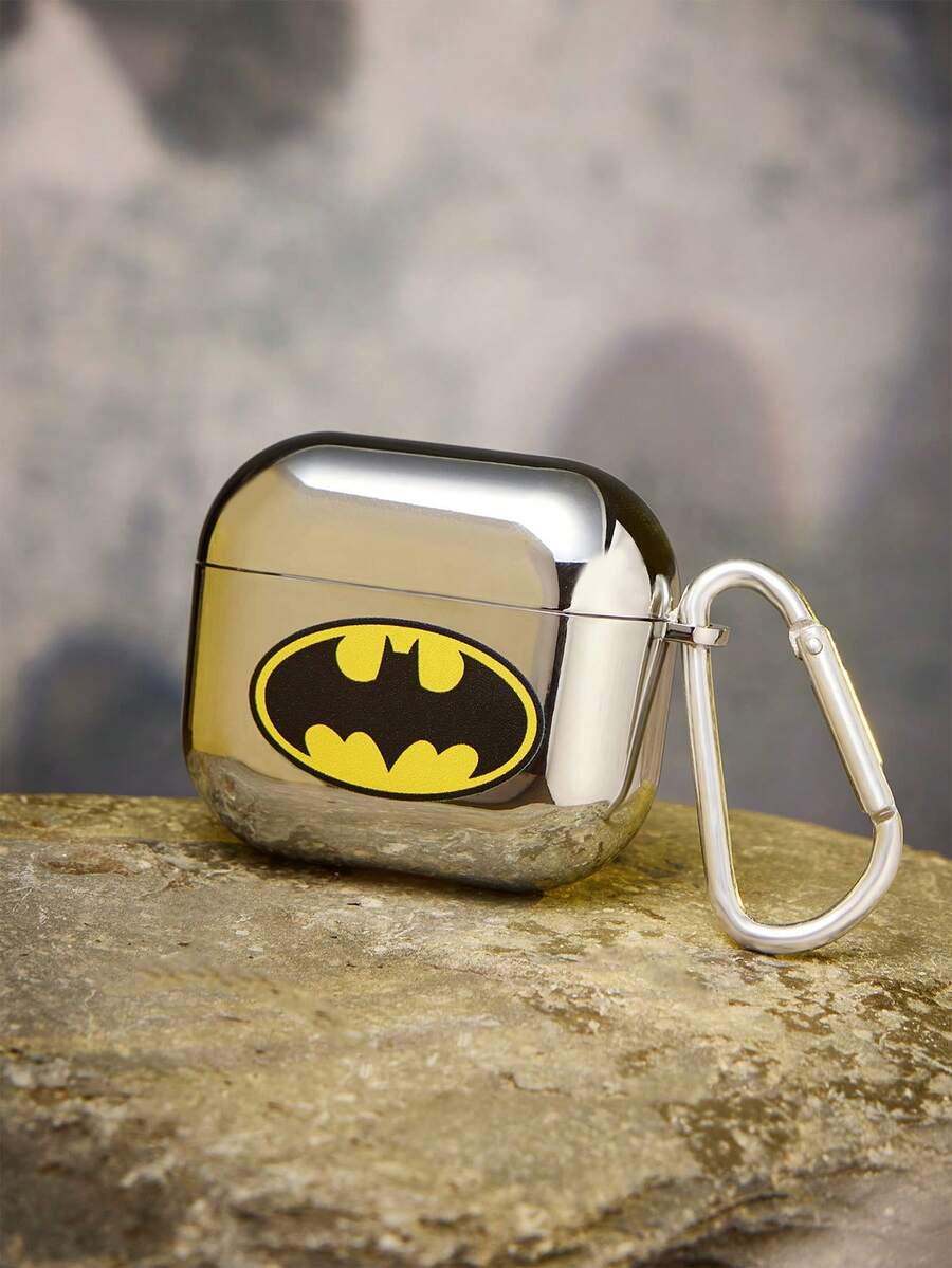 BATMAN X SHEIN Hộp đựng tai nghe chống rơi mạ điện có móc leo núi - Nhiều màu - Xem 1